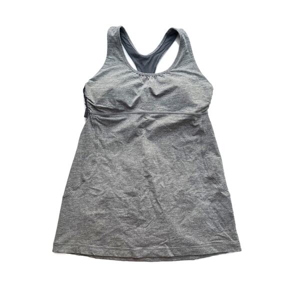 Lululemon Turbo Tank Bra Gray Luxtreme Yoga - Picture 1 of 4